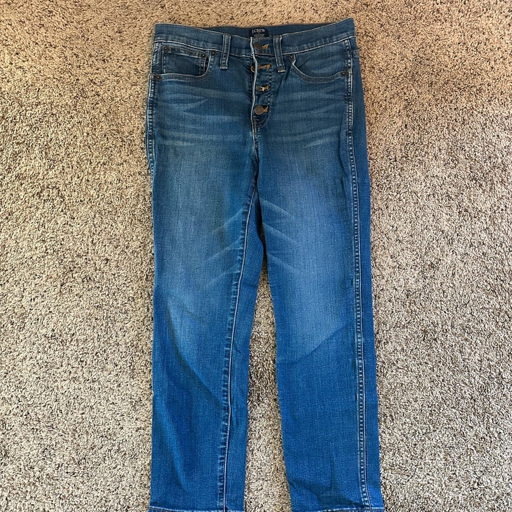 Jcrew high rise vintage straight jeans